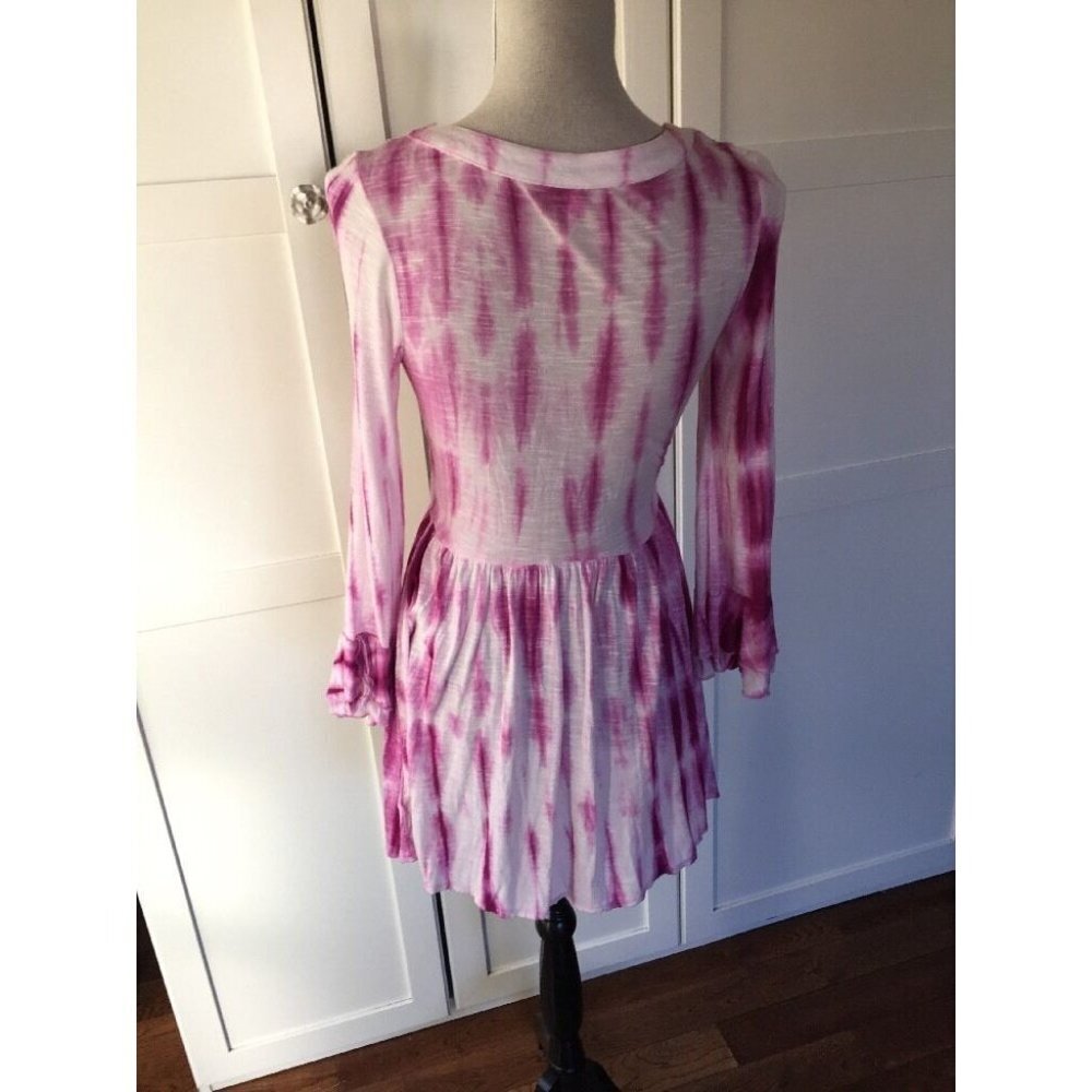 Free People Tie Dye V-neck A-line Tunic Dress - Picture 7 of 8